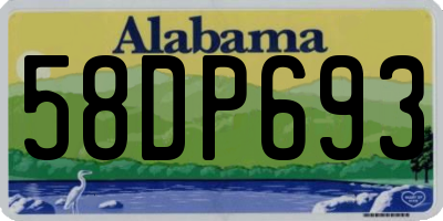 AL license plate 58DP693