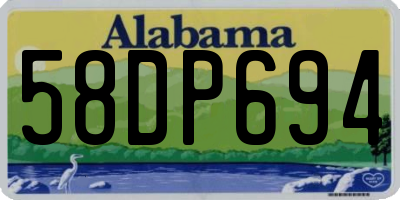 AL license plate 58DP694