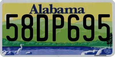 AL license plate 58DP695