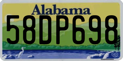 AL license plate 58DP698