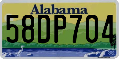 AL license plate 58DP704