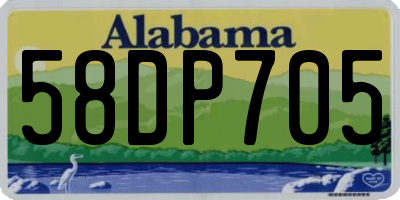 AL license plate 58DP705