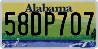AL license plate 58DP707