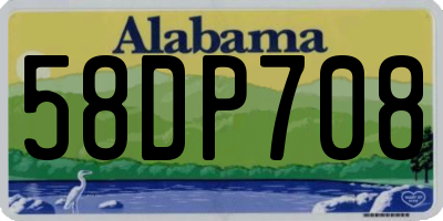 AL license plate 58DP708