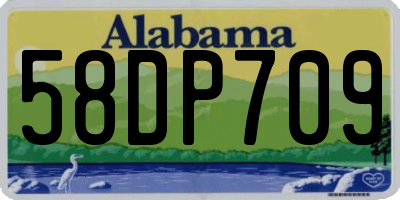 AL license plate 58DP709