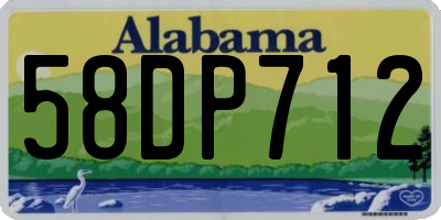 AL license plate 58DP712