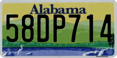 AL license plate 58DP714