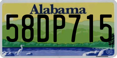 AL license plate 58DP715