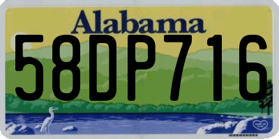 AL license plate 58DP716