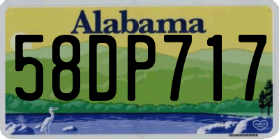 AL license plate 58DP717