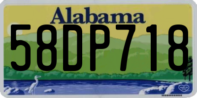 AL license plate 58DP718