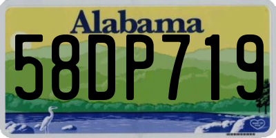 AL license plate 58DP719