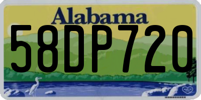 AL license plate 58DP720