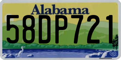 AL license plate 58DP721