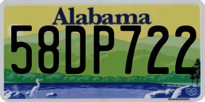 AL license plate 58DP722