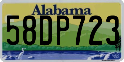 AL license plate 58DP723