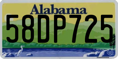 AL license plate 58DP725