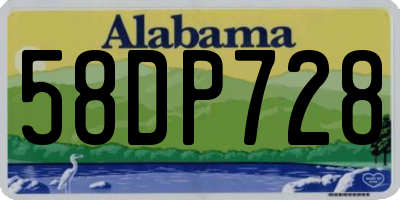 AL license plate 58DP728