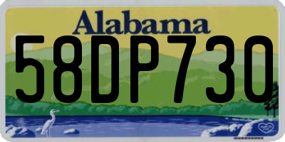 AL license plate 58DP730