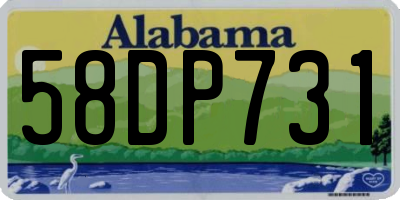 AL license plate 58DP731