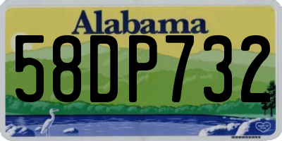 AL license plate 58DP732