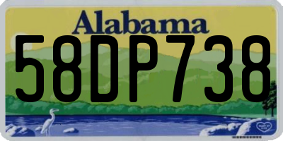 AL license plate 58DP738