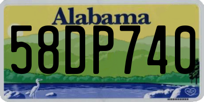 AL license plate 58DP740