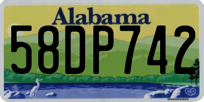 AL license plate 58DP742