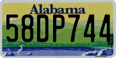 AL license plate 58DP744