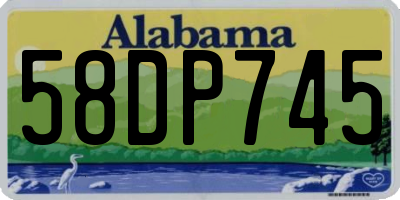 AL license plate 58DP745