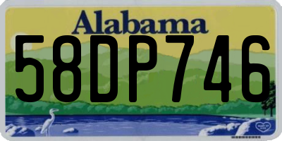 AL license plate 58DP746