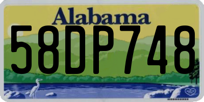AL license plate 58DP748