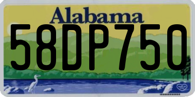 AL license plate 58DP750