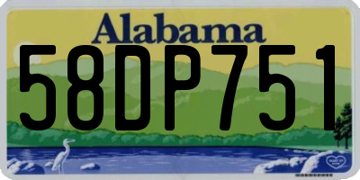 AL license plate 58DP751