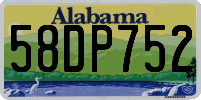 AL license plate 58DP752
