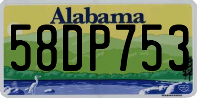 AL license plate 58DP753
