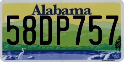AL license plate 58DP757