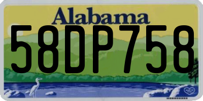 AL license plate 58DP758