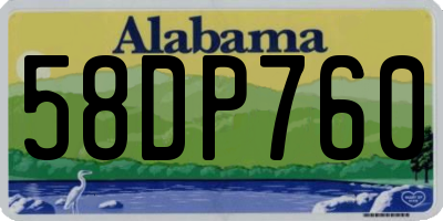 AL license plate 58DP760
