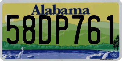 AL license plate 58DP761
