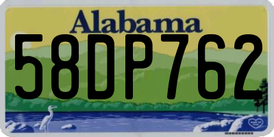 AL license plate 58DP762