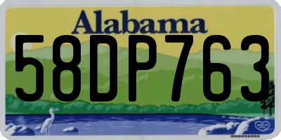 AL license plate 58DP763