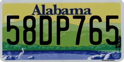 AL license plate 58DP765