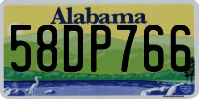 AL license plate 58DP766