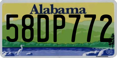 AL license plate 58DP772