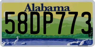 AL license plate 58DP773
