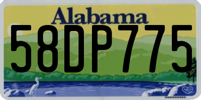 AL license plate 58DP775