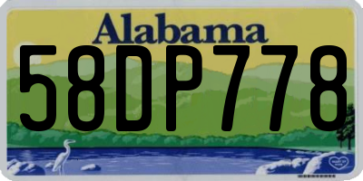 AL license plate 58DP778