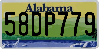 AL license plate 58DP779