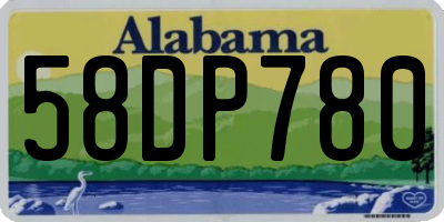 AL license plate 58DP780